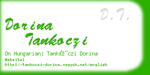 dorina tankoczi business card